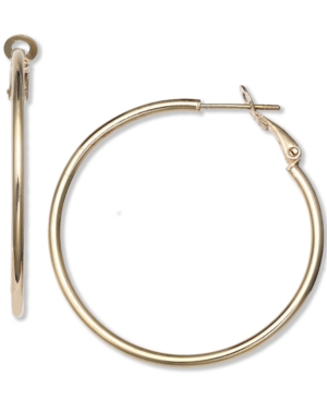 image of Giani Bernini Medium Tube Hoop Earrings in 18k Gold-Plated Sterling Silver, 1.57
