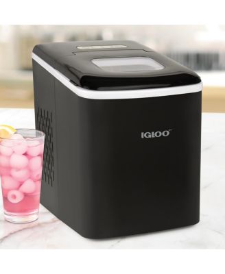 Igloo - ICEBNH26BK 26-Pound Automatic Self-Cleaning Portable Countertop Ice Maker Machine, Black