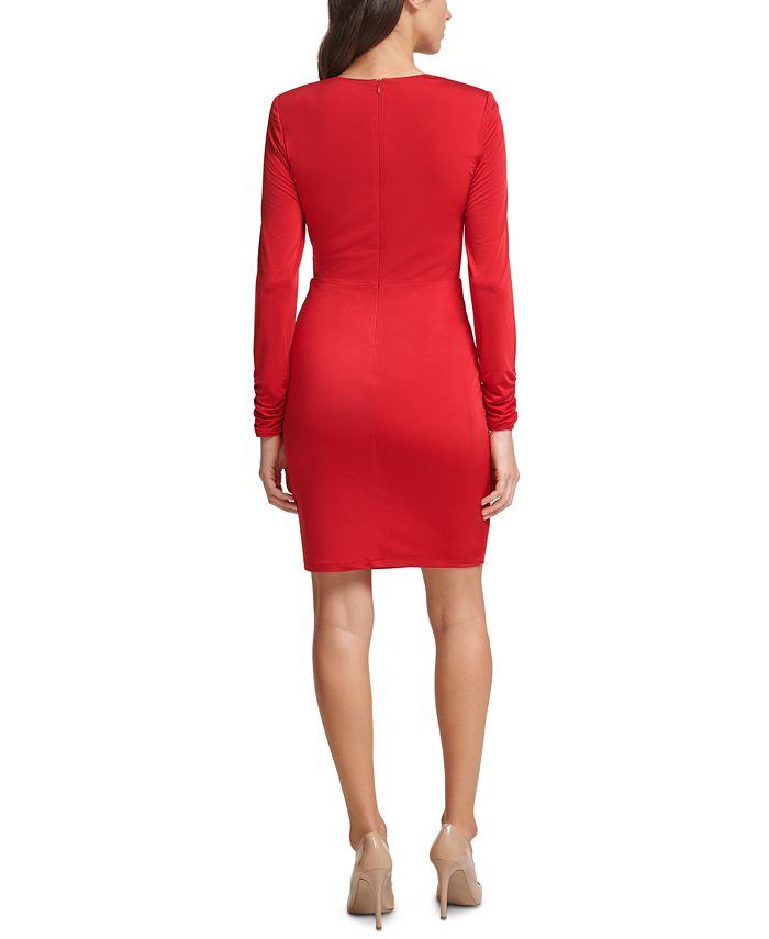 Vince Camuto Crossover Ruched Dress - Macy's