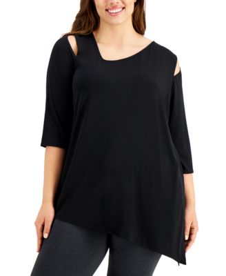 macy's black blouses