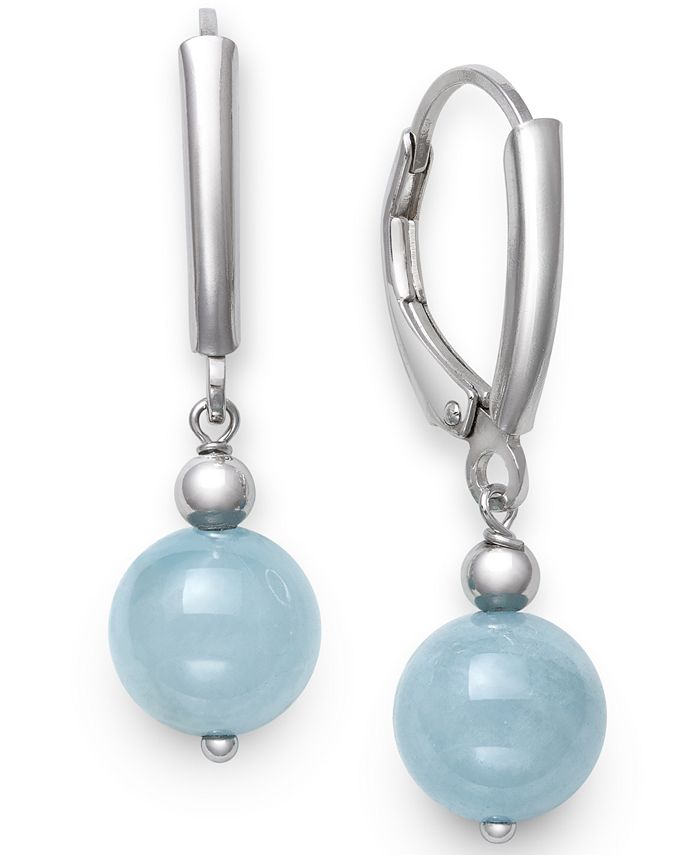 Giani Bernini - Milky Aquamarine Drop Earrings in Sterling Silver