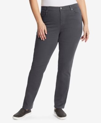 plus size gray denim jeans