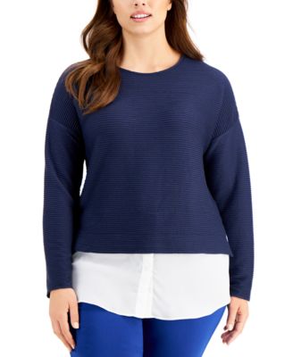 macy's last act plus size tops