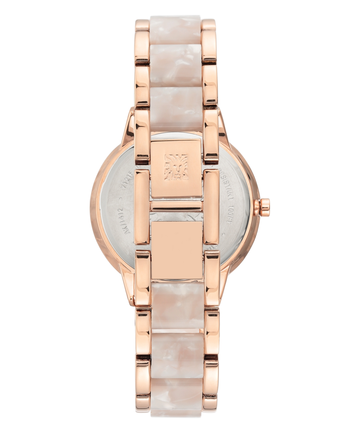Anne Klein Rose Gold-tone And Pearlescent White Bracelet Watch 37mm In No Color