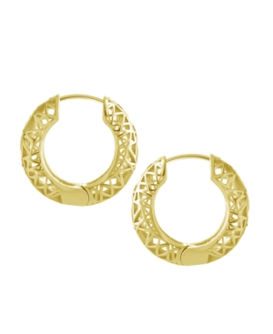 image of Open Lace Hoop Earring in Fine Silver Plate