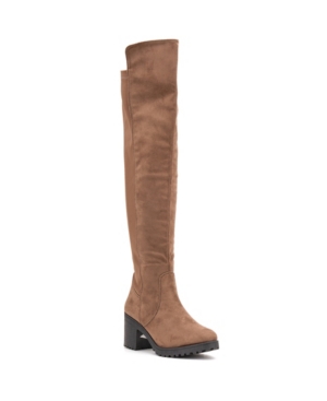 image of Olivia Miller Women-s Rockwell Casual Wide Calf Over-the-knee Boots Women-s Shoes