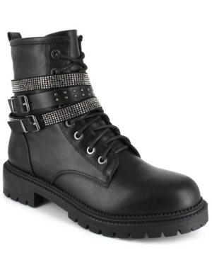 image of Hensley Belted Biker Boot Women-s Shoes