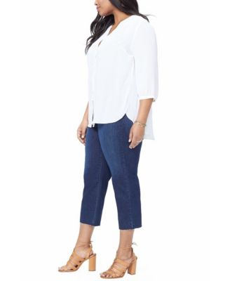 Plus Size Pintuck Blouse