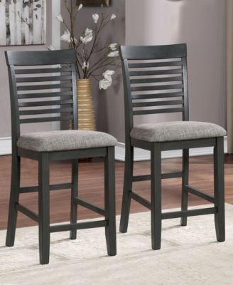 Furniture of America Cape Jervis Ladder Back Counter Height Chairs, Set of 2