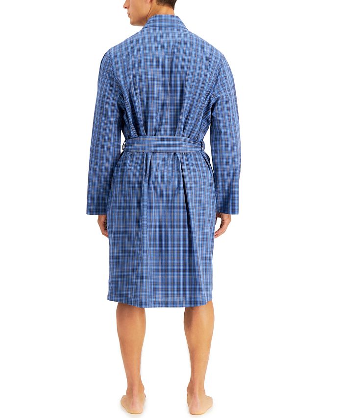 Club Room Men's Plaid Robe, Created for Macy's - Macy's
