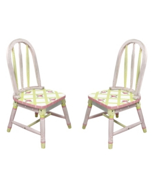 UPC 812401010119 product image for Fantasy Fields - Crackled Rose Chair, Set of 2 | upcitemdb.com