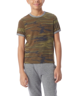 Big Boys and Girls Eco-Jersey Printed Ringer T-shirt