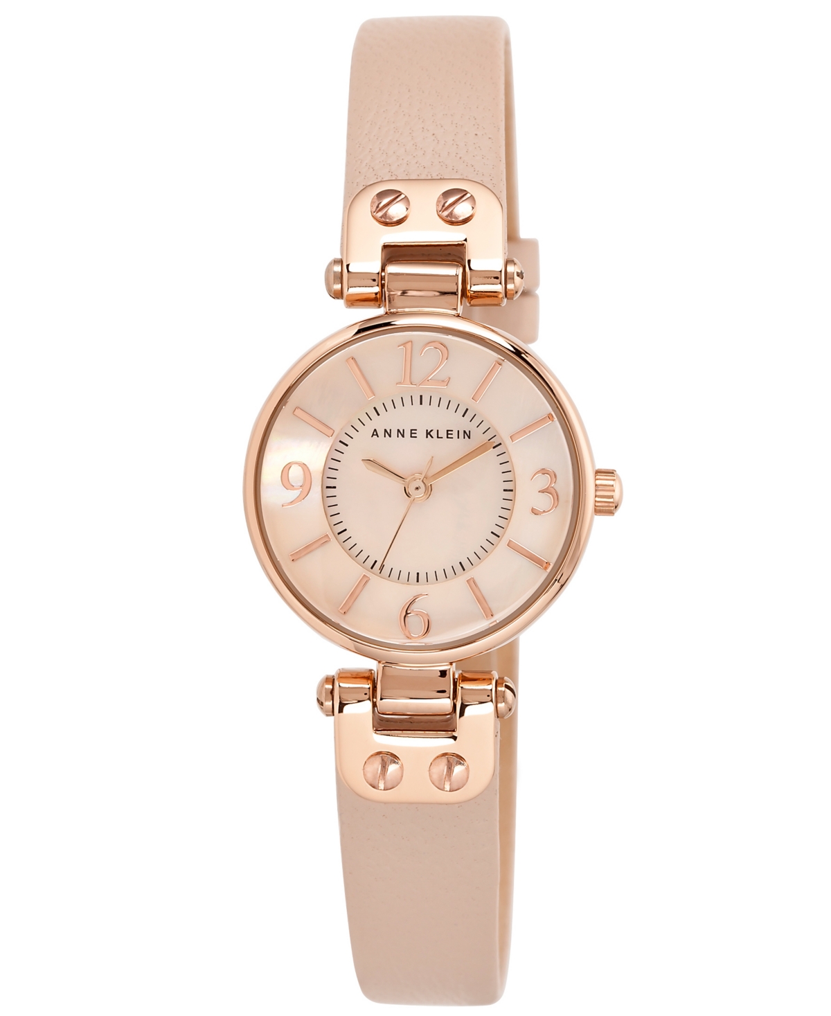 Anne Klein Women's Blush Leather Strap Watch 26mm 10-9442 Rglp In No Color