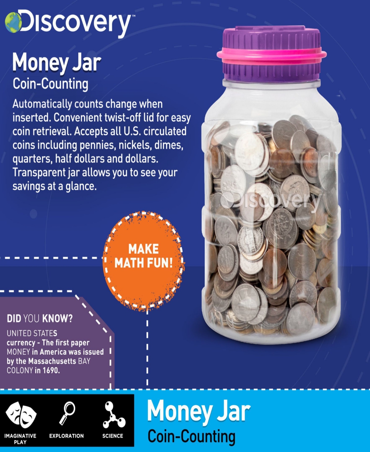 Discovery Coin Counting Jar