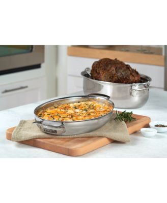 Viking Metal Induction Safe 8.5 Qt. Oval 3 in 1 Roaster with Lid