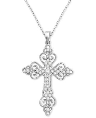 filigree cross necklace