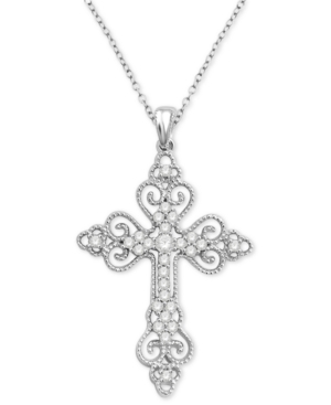 image of Diamond Filigree Cross 18