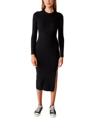 Ella Long Sleeve Maxi Split Dress 