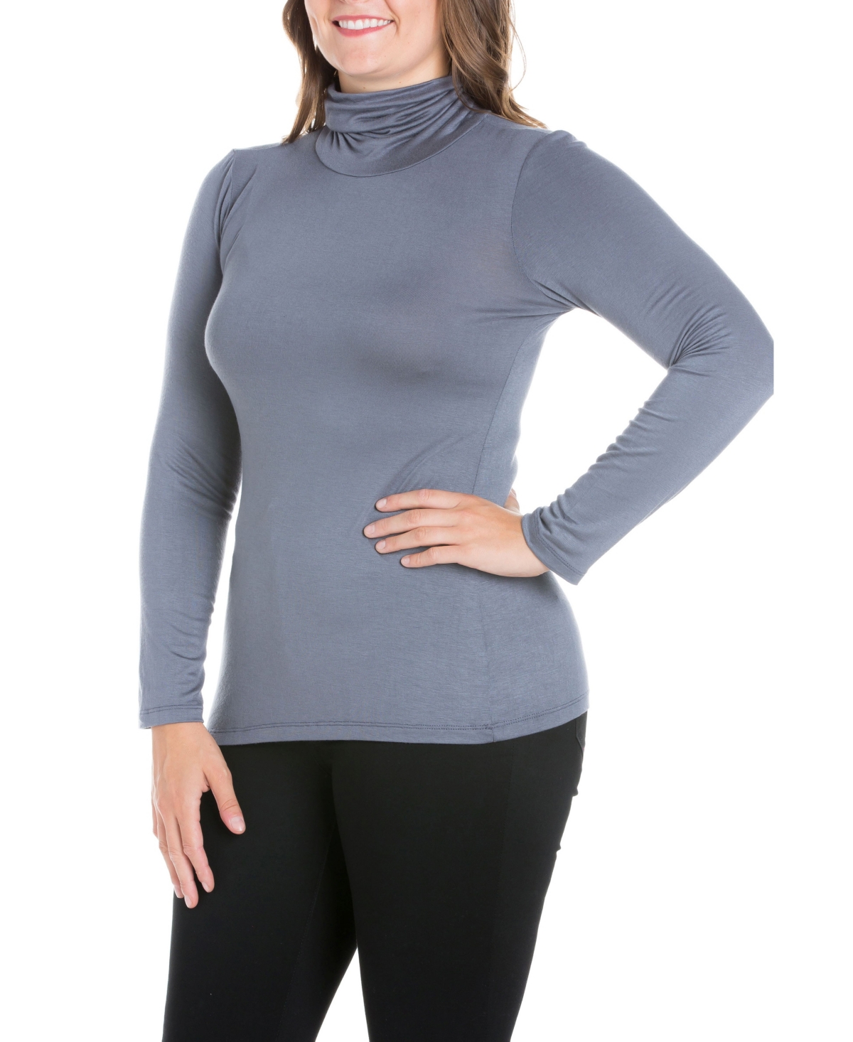 Women's Plus Size Classic Turtleneck Top