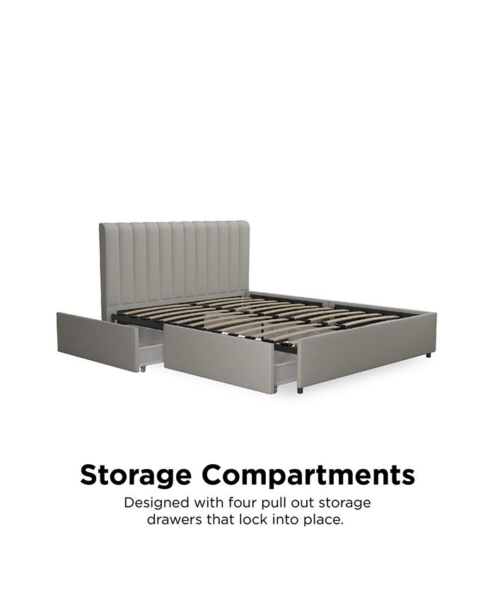 Novogratz Collection Novogratz Brittany Upholstered Bed with Storage