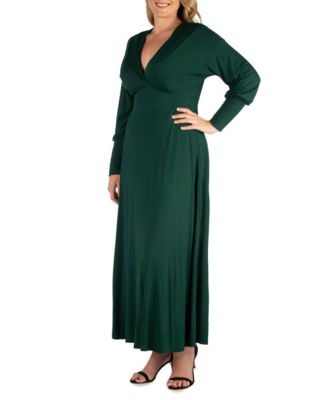 Women's Plus Size Bishop Sleeves Maxi Dress
