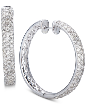 image of Diamond Hoop Earrings (4-1/4 ct. t.w.) in 14k White Gold