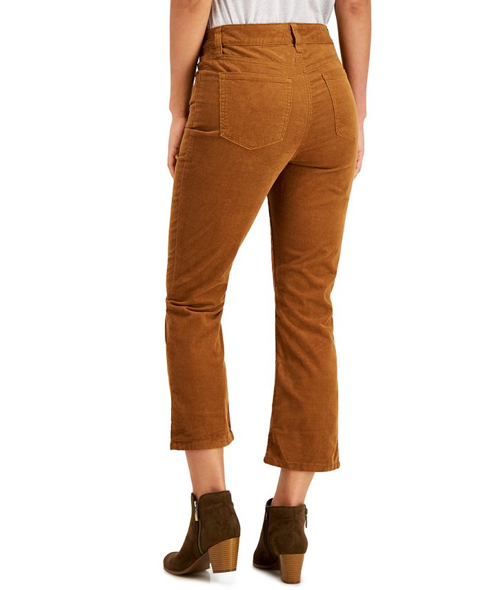 Style & Co Corduroy Flared Button Pants, Created for Macy's - Macy's