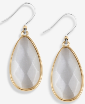 image of Lucky Brand Gold-Tone Crystal Drop Earrings