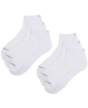 Calvin Klein Men's 6-Pack Extended Quarter-Crew Socks