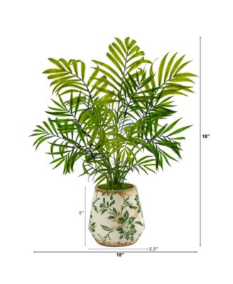 Mini Areca Palm Artificial Plant in Floral Vase