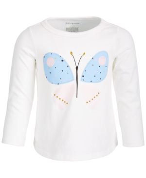 First Impressions Baby Girls Butterfly Cotton T-Shirt Created for Macy's