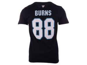 Majestic San Jose Sharks Brent Burns Men's Authentic Stack Name & Number T-Shirt
