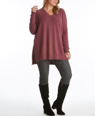 purple tunic sweater