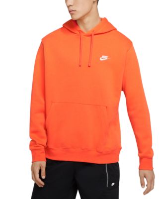 orange nike club hoodie