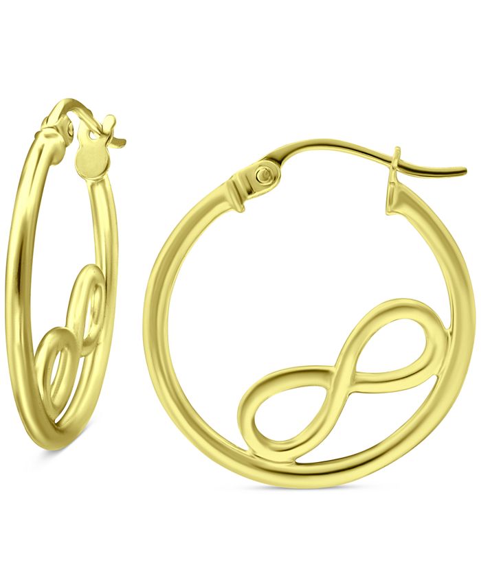 Giani Bernini - Infinity Accent Small Hoop Earrings in 18k Gold-Plated Sterling Silver