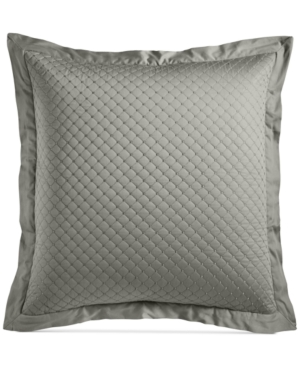 Charter Club Damask Quilted Cotton Sham, European, Created For Macy's Bedding In Smoke
