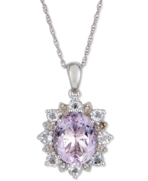 image of Pink Amethyst (4-1/4 ct. t.w.) & White Topaz (1-1/10 ct. t.w.) 18