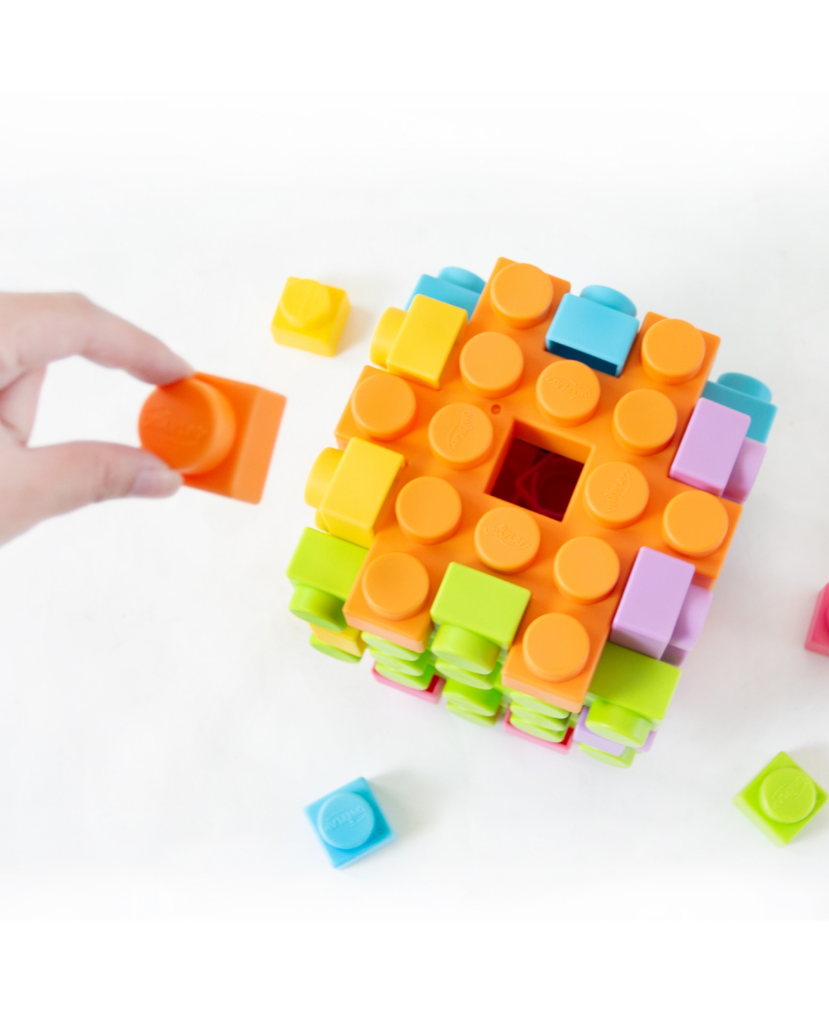 Shop Uniplay 18 Pieces Small Cube Building Blocks In Multi