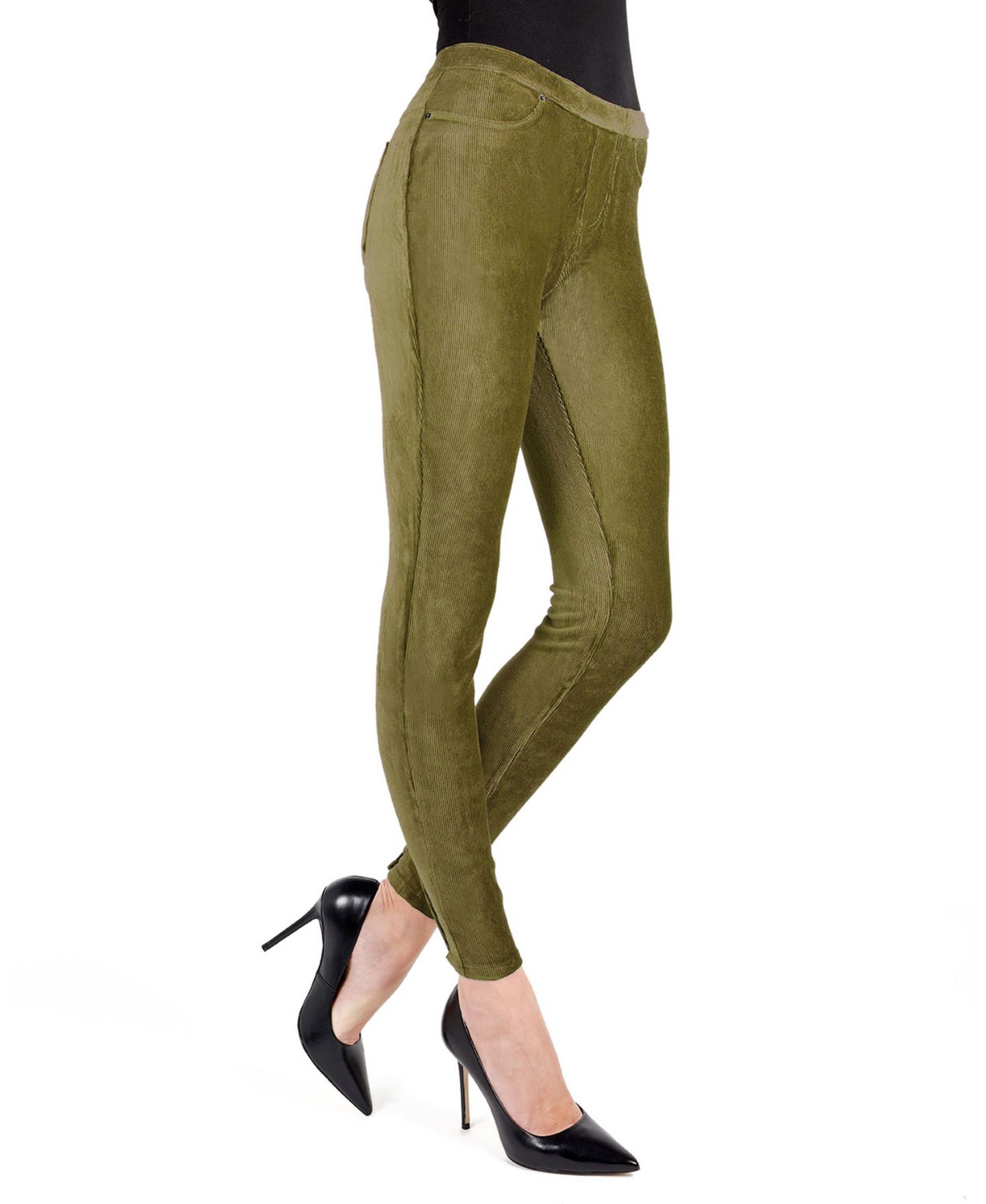 Женские леггинсы MeMoi Thin Ribbed Stretch Corduroy, цвет: Bison — фото 1