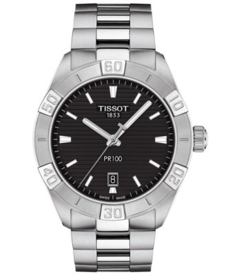 Tissot - Men's Swiss PR 100 Sport Stainless Steel Bracelet Watch 42mm