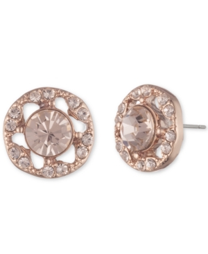 image of Givenchy Pave Halo Stud Earrings