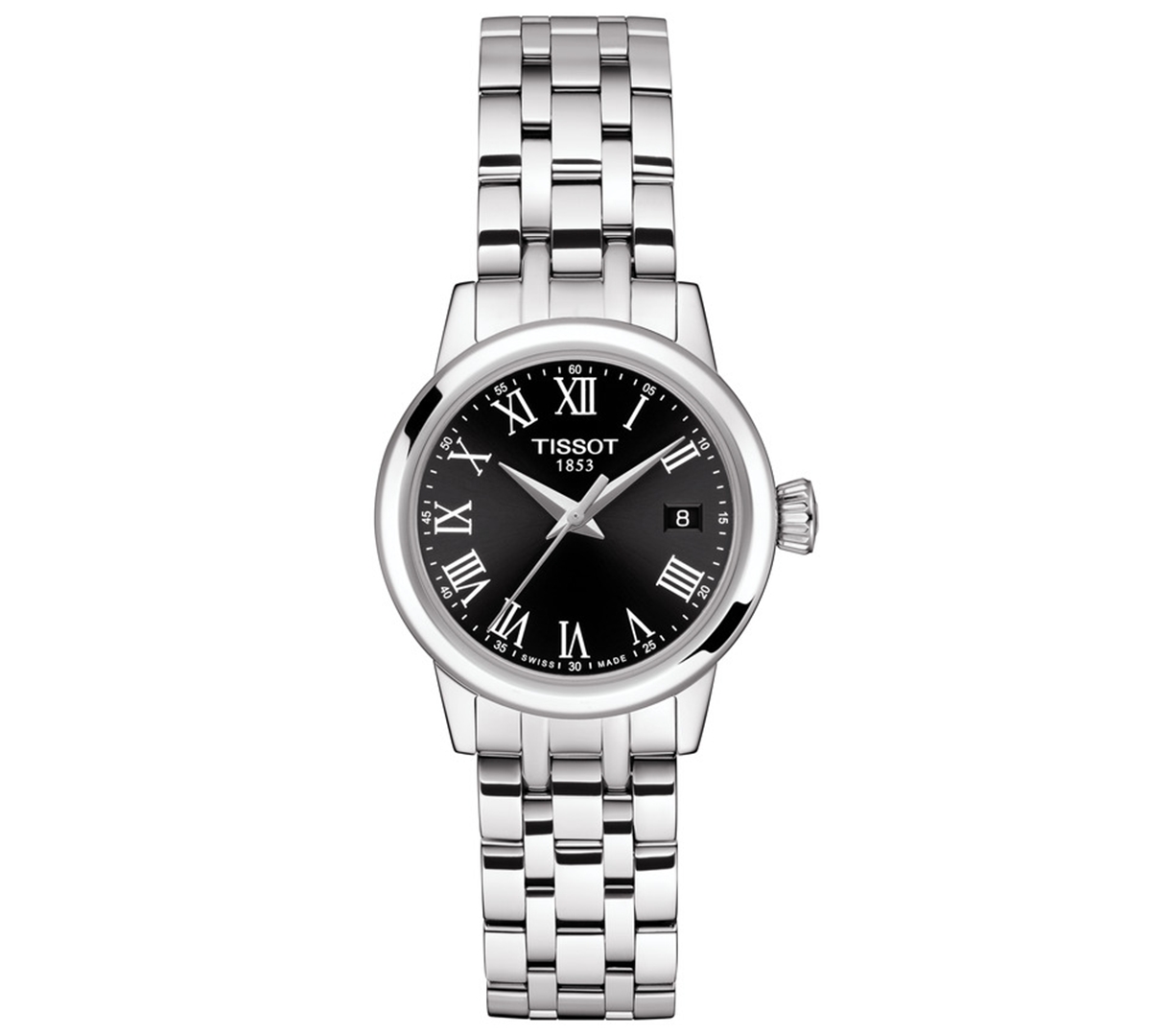 Shop Tissot Women's Swiss Classic Dream Stainless Steel Bracelet Watch 28mm In Black