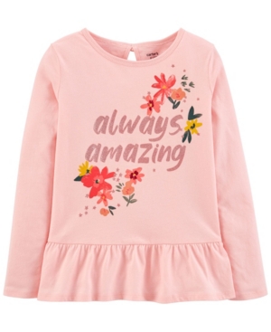 image of Carters Big Girl Always Amazing Jersey Peplum Tee