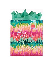 Bright Winter Holiday Assorted Gifts Bags and Tissue Set