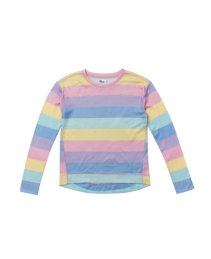image of Big Girls Long Sleeve Striped Knit Top