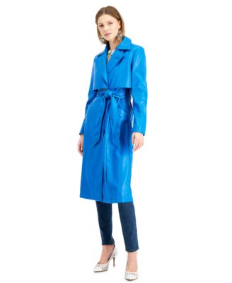 INC International Concepts - Faux-Leather Trench Coat