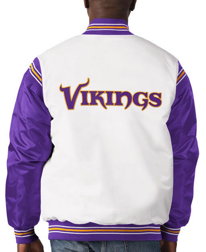 Starter Minnesota Vikings Men's The Renegade Satin Jacket - Macy's