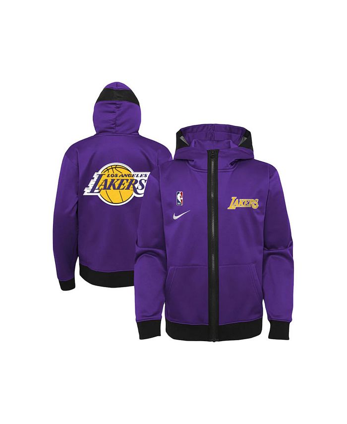 Los Angeles Lakers Nike Authentic Showtime Performance Full-Zip Hoodie  Jacket - Heathered Charcoal