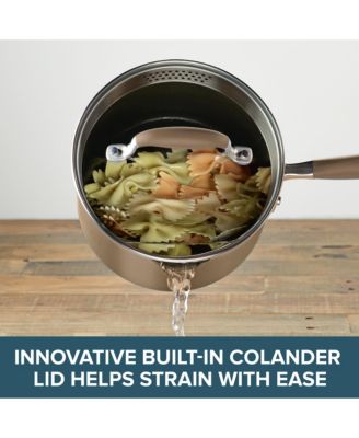 未使用品アノロンAnolon 2QT カバー付きソースパン Anolon Advanced Home Hard-Anodized Nonstick Straining