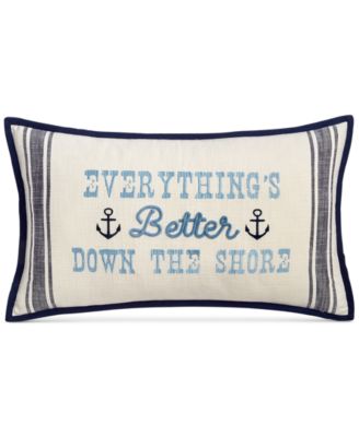 Photo 1 of Lacourte 14" x 24" Down The Shore Decorative Pillow
14x24
Down Alternative Fill
Printed Cotton
Exclusively at Macy's
Shell: 100% cotton; filling: down alternative